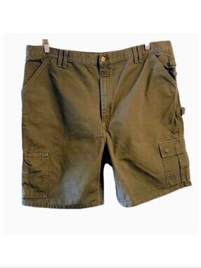 Carhartt Shorts Mens 44 B81 MOS Carpenter Work Y2K Workwear Army Green Retro